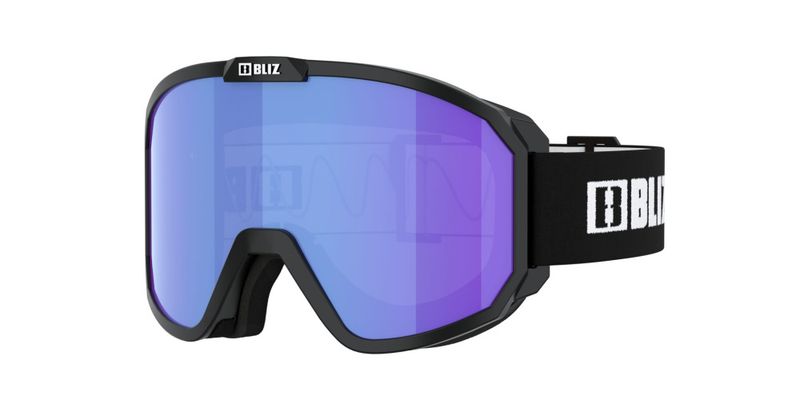 Bliz Rave Linsefarge: Light Orange/Blue, Innf.: Black-White Logo