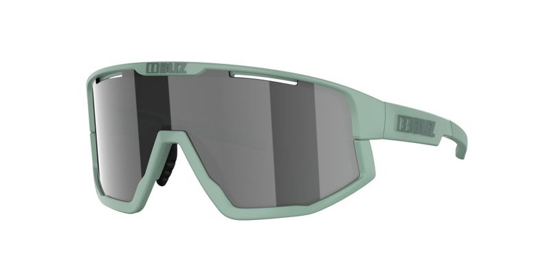 Bliz Fusion Innfatningsfarge: Matte Green, Linsefarge: Smoke speilsølv